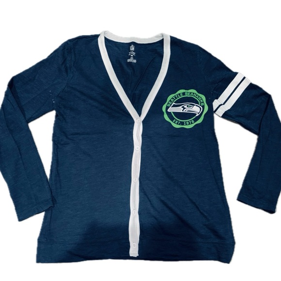 NFL Tops - Seattle Seahawks long Sleeve Cardi ~MED~